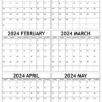 December 2023 To May 2024 Calendar Template   Six Months | Printable Calendar December 2023 And January 2024