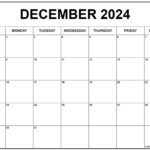 December 2024 Calendar | Free Printable Calendar | December 2024 Calendar Printable