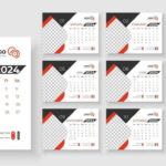 Desk Calendar 2024 Template Design, Office Calendar 2024,Week |  Calendar 2024