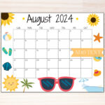 Editable August 2024 Calendar Printable Wall Calendar 2024   Etsy |  Calendar 2024