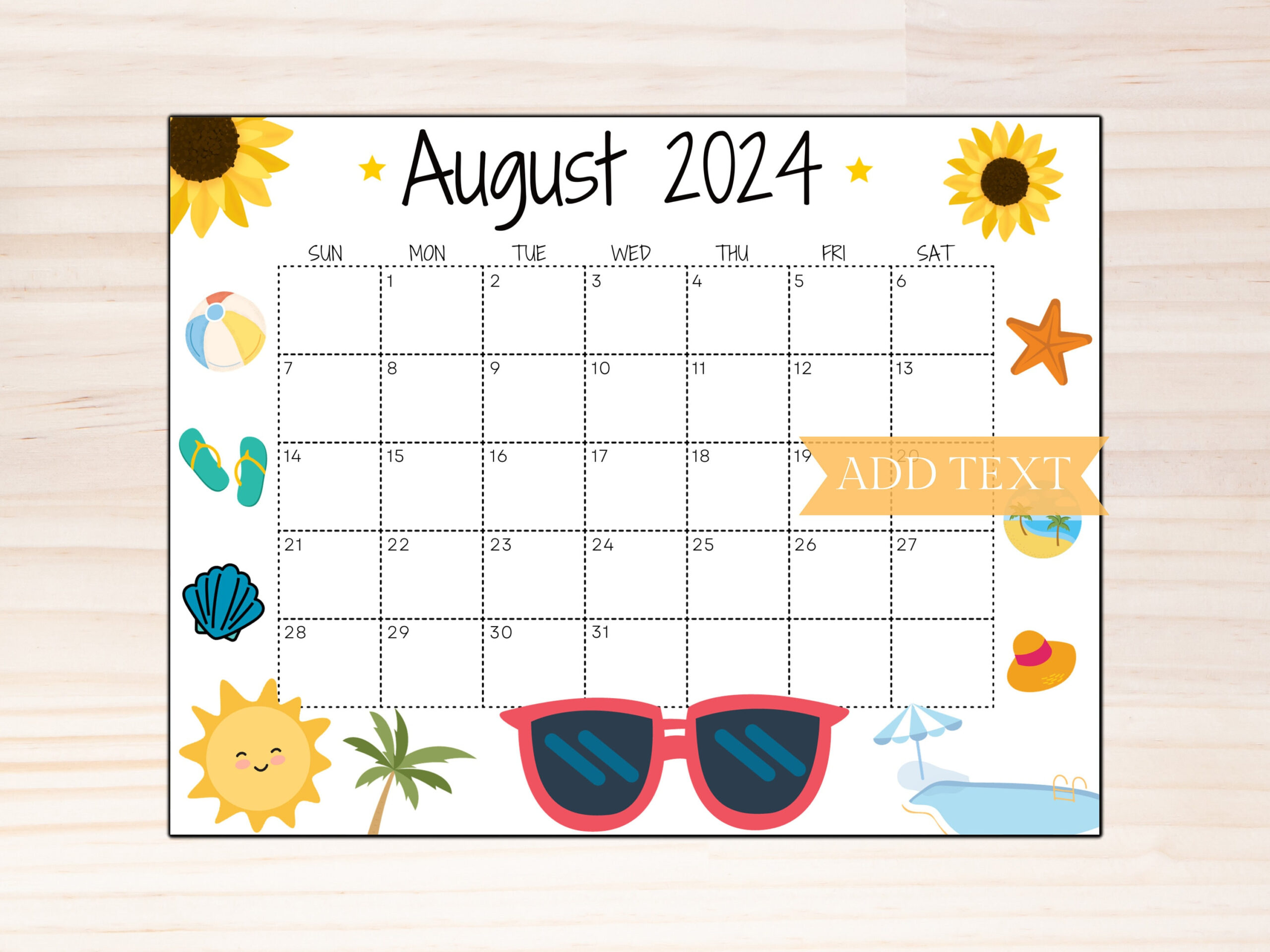 Editable August 2024 Calendar Printable Wall Calendar 2024 - Etsy |  Calendar 2024