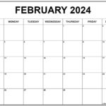 February 2024 Calendar | Free Printable Calendar | 2024 Calendar Monthly Printable