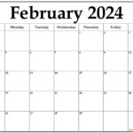 February 2024 Calendar | Free Printable Calendar |  Calendar 2024