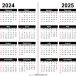 Free 2024 And 2025 Calendar Printable | 2024 2025 Calendar Printable Free