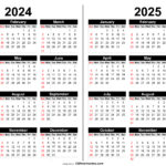 Free 2024 And 2025 Calendar Printable |  Calendar 2024