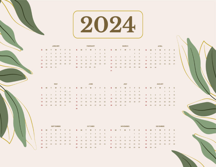 2024 Year Calendar Printable | Calendar 2024