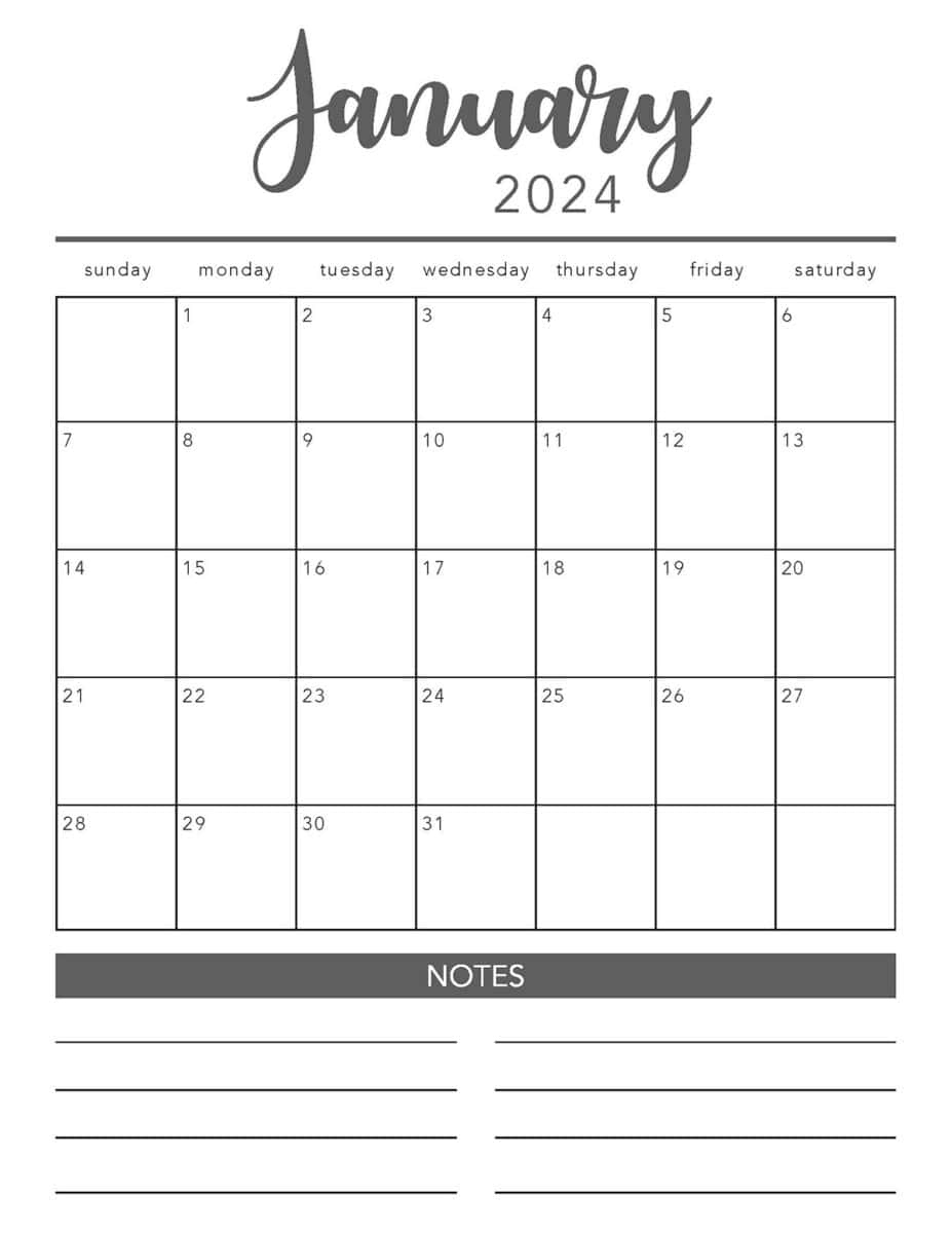 Free 2024 Printable Calendar Template - I Heart Naptime |  Calendar 2024