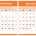 Free December 2023 January 2024 Calendar |  Calendar 2024