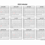 Free Download Printable Calendar 2024 In One Page, Clean Design. | 2024 12 Month Calendar On One Page Printable