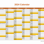 Free Download Printable Calendar 2024, Month In A Column, Half A | Free Printable Yearly Calendar 2024 With Lines