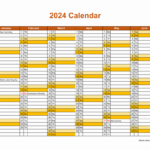Free Download Printable Calendar 2024, Month In A Column, Half A | Yearly Calendar 2024 Printable Free