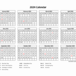 Free Download Printable Calendar 2024 With Us Federal Holidays | 2024 Free Printable Calendar