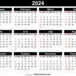 Free Free Printable Yearly Calendar 2024 |  Calendar 2024