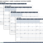 Free Google Sheets Monthly Calendar Templates | Smartsheet | 2024 Printable Calendar One Page With Holidays Printable Free