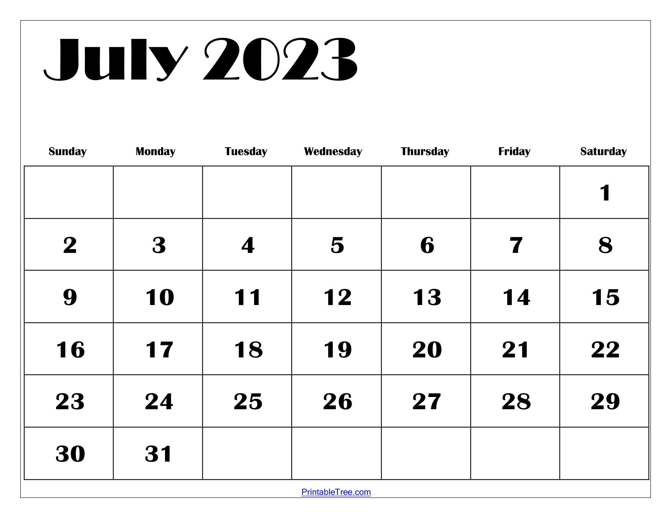 Free July 2023 Calendar Printable Pdf Blank Templates |  Calendar 2024