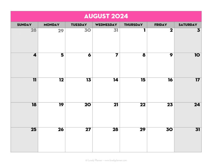 Printable Monthly Calendar 2023 2024 | Calendar 2024