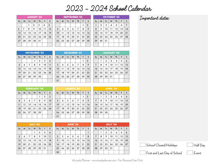 Blank 2023 and 2024 Calendar Printable | Calendar 2024