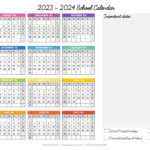 Free Printable 2023 2024 School Calendar   One Page Academic |  Calendar 2024