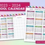 Free Printable 2023 2024 School Calendars — Krafty Planner | 2023 2024 Academic Calendar Printable