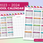 Free Printable 2023 2024 School Calendars — Krafty Planner | 2023 2024 Printable School Calendar