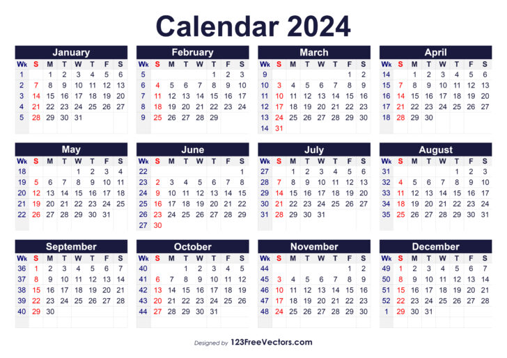 Printable Calendar 2024 Weekly | Calendar 2024