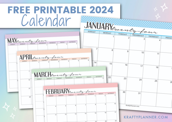 2024 Monthly Calendar Printable Free | Calendar 2024