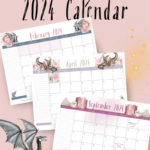 Free Printable 2024 Wizard Magic Harry Potter Inspired Calendar | Hp Printable Calendar 2024