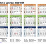 Free Printable Academic Calendar 2023 To 2024 Templates | 2023 And 2024 School Calendar Printable