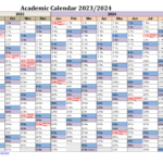 Free Printable Academic Calendar 2023 To 2024 Templates |  Calendar 2024