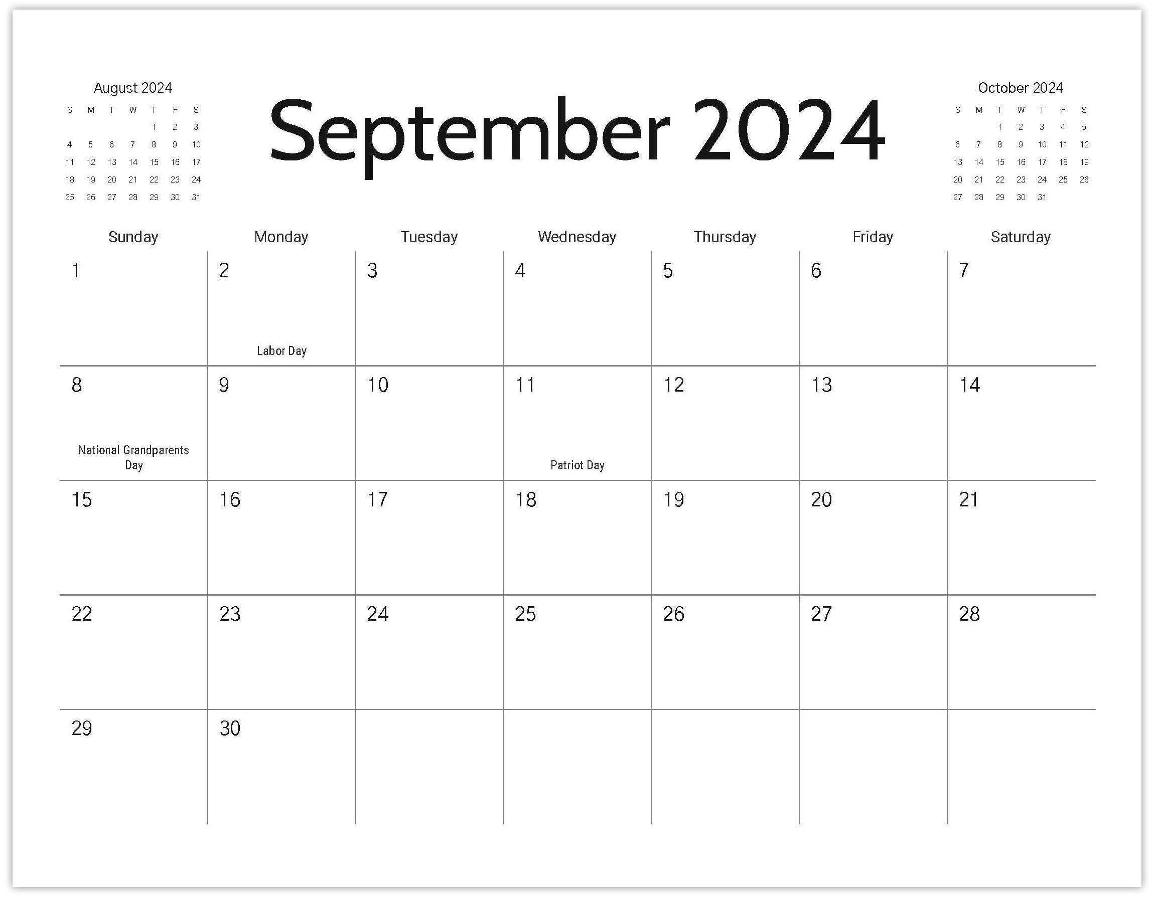 Free Printable Calendar 2024 | 2024 Printable Calendar By Month With Holidays