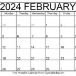 Free Printable February 2024 Calendars   Download | February 2024 Monthly Calendar Printable