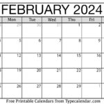 Free Printable February 2024 Calendars   Download | February 2024 Monthly Calendar Printable