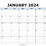 Free Printable January 2024 Calendars   Calendarkart | Hp Printable Calendar 2024