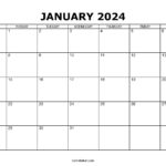 Free Printable January 2024 Calendars   Calendarkart | January 2024 Printable Calendar Word