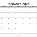 Free Printable January 2024 Calendars   Calendarkart | January 2024 Printable Calendar Word