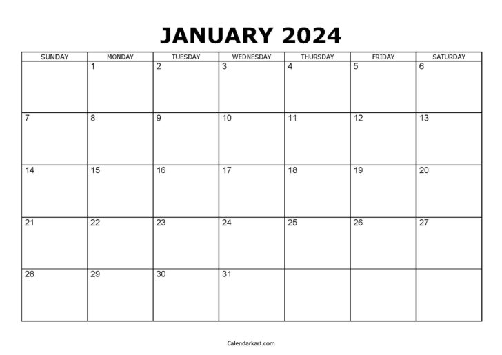 Printable January 2024 Calendar | Calendar 2024