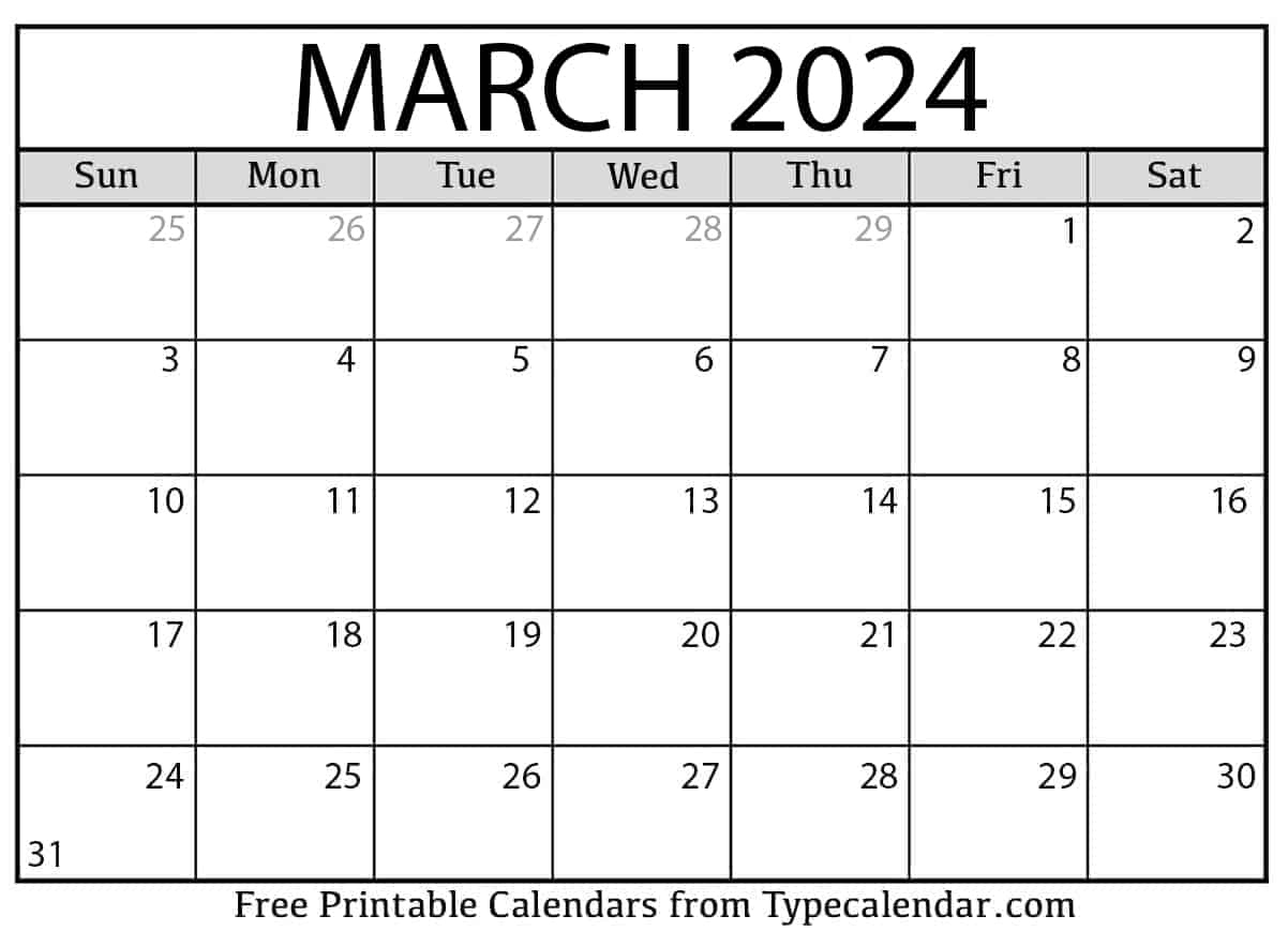 Free Printable March 2024 Calendars - Download |  Calendar 2024