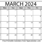 Free Printable March 2024 Calendars   Download | March 2024 Free Printable Calendar