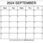 Free Printable September 2024 Calendar |  Calendar 2024