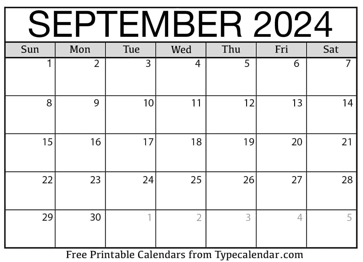 Free Printable September 2024 Calendars - Download |  Calendar 2024