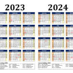 Free Printable Two Year Calendar Templates For 2023 And 2024 In Pdf | 2023 And 2024 Calendar With Holidays Printable