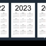 Grille Du Calendrier Pour 2022, 2023 Et 2024 Ans. Modèle Vertical | 2022 2023 2024 Calendar Printable