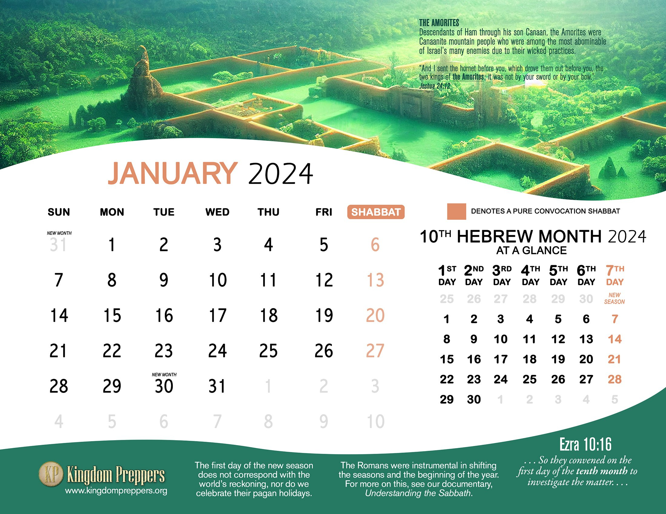 Hebrew Israelite Calendar (2023-2024) — Kingdom Preppers | Jewish Calendar 2023 2024 Printable