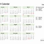 Holiday Calendar 2024 For Australia (Sunday Start) | 2024 Calendar With Holidays Australia Printable