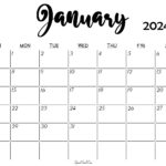 January 2024 Calendar |  Calendar 2024