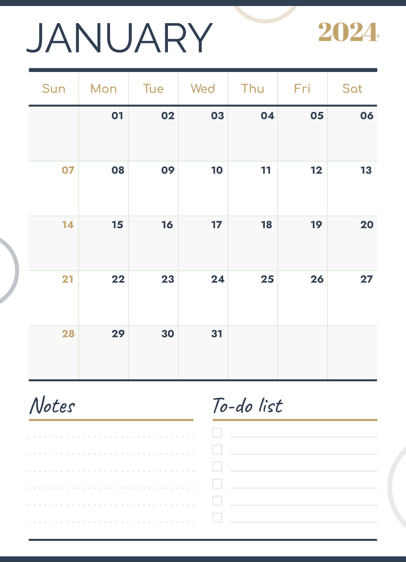 January 2024 Calendar Free Google Docs Template - Gdoc.io |  Calendar 2024