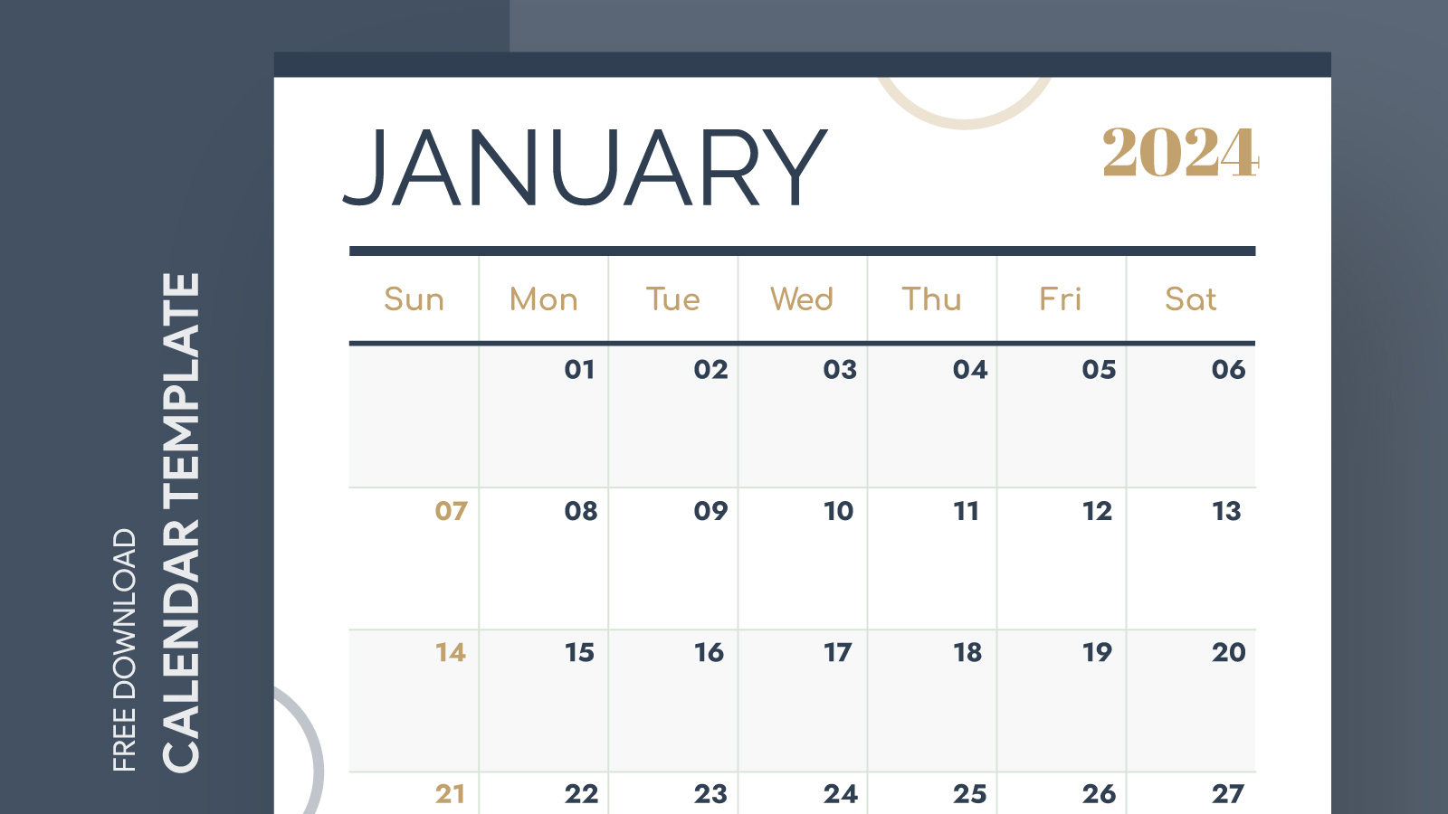 January 2024 Calendar Free Google Docs Template - Gdoc.io |  Calendar 2024