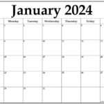 January 2024 Calendar | Free Printable Calendar | 2024 Free Printable Calendar By Month