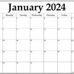 January 2024 Calendar | Free Printable Calendar | 2024 Monthly Calendar Printable Free
