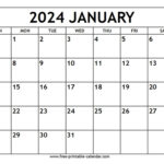 January 2024 Calendar   Free Printable Calendar | Free January 2024 Printable Calendar